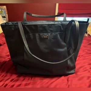 Navy Nylon Tumi Tote